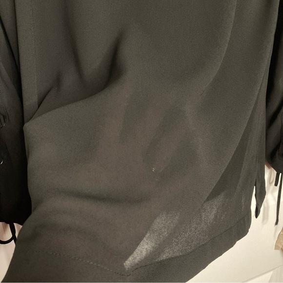 Greylin Black Semi-Sheer Long Sleeves w/Lacing Sz M - Picture 10 of 13